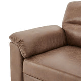 NNEDPE Sarantino Distressed Fabric Sofa Bed Couch Lounge - Brown