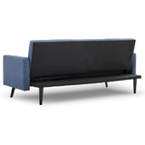 NNEDPE Sarantino Tufted Faux Linen 3-Seater Sofa Bed with Armrests - Blue