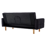 NNEDPE Sarantino 3-Seater Fabric Sofa Bed Futon - Black