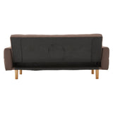 NNEDPE Sarantino 3-Seater Fabric Sofa Bed Futon - Brown