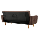 NNEDPE Sarantino 3-Seater Fabric Sofa Bed Futon - Brown