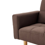 NNEDPE Sarantino 3-Seater Fabric Sofa Bed Futon - Brown