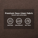 NNEDPE Sarantino 3-Seater Fabric Sofa Bed Futon - Brown