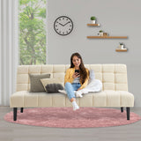 NNEDPE Sarantino Faux Suede Fabric Sofa Bed Furniture Lounge Seat Beige
