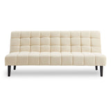NNEDPE Sarantino Faux Suede Fabric Sofa Bed Furniture Lounge Seat Beige
