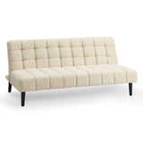 NNEDPE Sarantino Faux Suede Fabric Sofa Bed Furniture Lounge Seat Beige