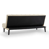 NNEDPE Sarantino Faux Suede Fabric Sofa Bed Furniture Lounge Seat Beige