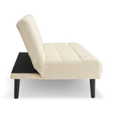 NNEDPE Sarantino Faux Suede Fabric Sofa Bed Furniture Lounge Seat Beige