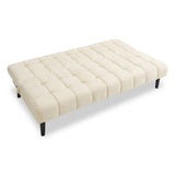 NNEDPE Sarantino Faux Suede Fabric Sofa Bed Furniture Lounge Seat Beige
