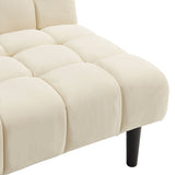 NNEDPE Sarantino Faux Suede Fabric Sofa Bed Furniture Lounge Seat Beige