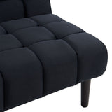 NNEDPE Sarantino Faux Suede Fabric Sofa Bed Furniture Lounge Seat Black
