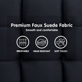 NNEDPE Sarantino Faux Suede Fabric Sofa Bed Furniture Lounge Seat Black