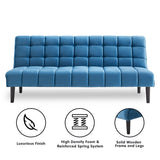 NNEDPE Sarantino Faux Suede Fabric Sofa Bed Furniture Lounge Seat Blue