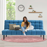 NNEDPE Sarantino Faux Suede Fabric Sofa Bed Furniture Lounge Seat Blue