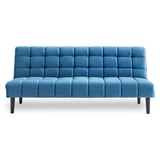 NNEDPE Sarantino Faux Suede Fabric Sofa Bed Furniture Lounge Seat Blue