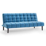 NNEDPE Sarantino Faux Suede Fabric Sofa Bed Furniture Lounge Seat Blue