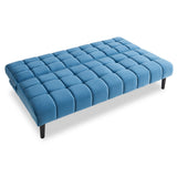 NNEDPE Sarantino Faux Suede Fabric Sofa Bed Furniture Lounge Seat Blue