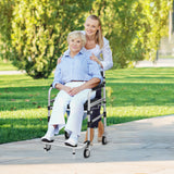 NNECW Multifunctional Rolling Commode Chair with Folding Pedals for the Elderly