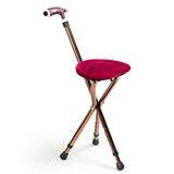 NNECW Folding Cane Seat with Massage Seat Board for Travel Coffee