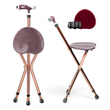 NNECW Folding Cane Seat with Massage Seat Board for Travel Coffee