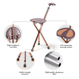 NNECW Folding Cane Seat with Massage Seat Board for Travel Coffee