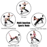NNECW Adjustable Sit Up Bench with Speed Ball and Stainless Support Frame for Exercise
