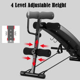 NNECW Adjustable Sit Up Bench with Speed Ball and Stainless Support Frame for Exercise