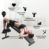 NNECW Adjustable Sit Up Bench with Speed Ball and Stainless Support Frame for Exercise