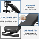 NNECW Adjustable Sit Up Bench with Speed Ball and Stainless Support Frame for Exercise