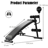 NNECW Adjustable Sit Up Bench with Speed Ball and Stainless Support Frame for Exercise