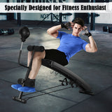 NNECW Adjustable Sit Up Bench with Speed Ball and Stainless Support Frame for Exercise
