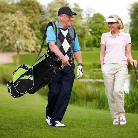 NNECW Golf Stand Bag with 6 Way Divider Carry Organizer for Outdoor Use