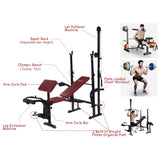 NNECW Multifunctional Weight Lifting Bench with Adjustable Height for Exercise