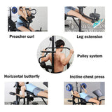 NNECW Multifunctional Weight Lifting Bench with Adjustable Height for Exercise