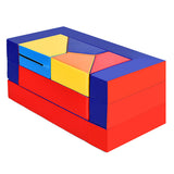 NNECW 4-In-1 Multi-functional Combination Sofa Set with Durable PU Surface for Kids-Multicolour