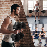 NNECW 30kg Free Weight Dumbbell Set  with Grip for Gym & Home