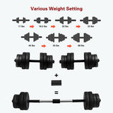 NNECW 30kg Free Weight Dumbbell Set  with Grip for Gym & Home
