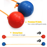 NNECW Ladder Toss Game Set with 6 PE Bolas for Leisure Play