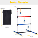 NNECW Ladder Toss Game Set with 6 PE Bolas for Leisure Play