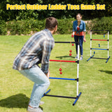 NNECW Ladder Toss Game Set with 6 PE Bolas for Leisure Play