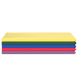 NNECW 5-Pack 5cm Thick Rainbow Rest Nap Mats with Transparent Name Tag Holder
