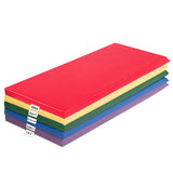 NNECW 5-Pack 5cm Thick Rainbow Rest Nap Mats with Transparent Name Tag Holder