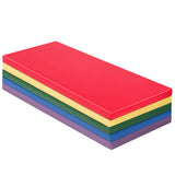 NNECW 5-Pack 5cm Thick Rainbow Rest Nap Mats with Transparent Name Tag Holder