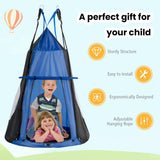 NNECW 2 IN 1 Outdoor Hammock Nest Pod Chair with Detachable Play Tent