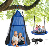 NNECW 2 IN 1 Outdoor Hammock Nest Pod Chair with Detachable Play Tent