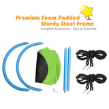 NNECW Flying Oval Tree Swing Set with Adjustable Hanging Ropes for Outdoor Use