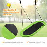 NNECW Flying Oval Tree Swing Set with Adjustable Hanging Ropes for Outdoor Use