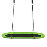 NNECW Flying Oval Tree Swing Set with Adjustable Hanging Ropes for Outdoor Use