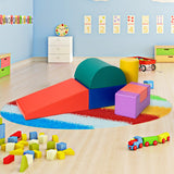 NNECW Red 6-Piece Set Foam Blocks for Kids Crawl and Climb