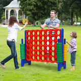 NNECW Giant Connect 4 in A Row with 42 Jumbo Rings for Garden  Beach-Blue